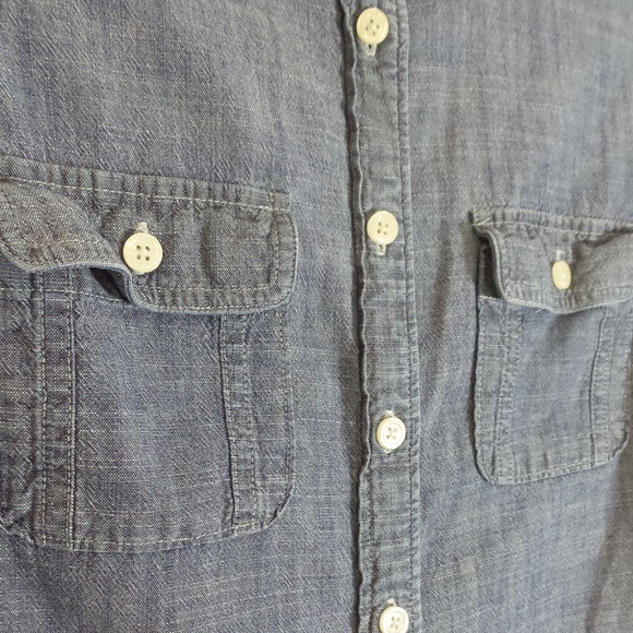 J. Crew "the perfect shirt" chambray button down shirt || XS - Picture 5 of 10
